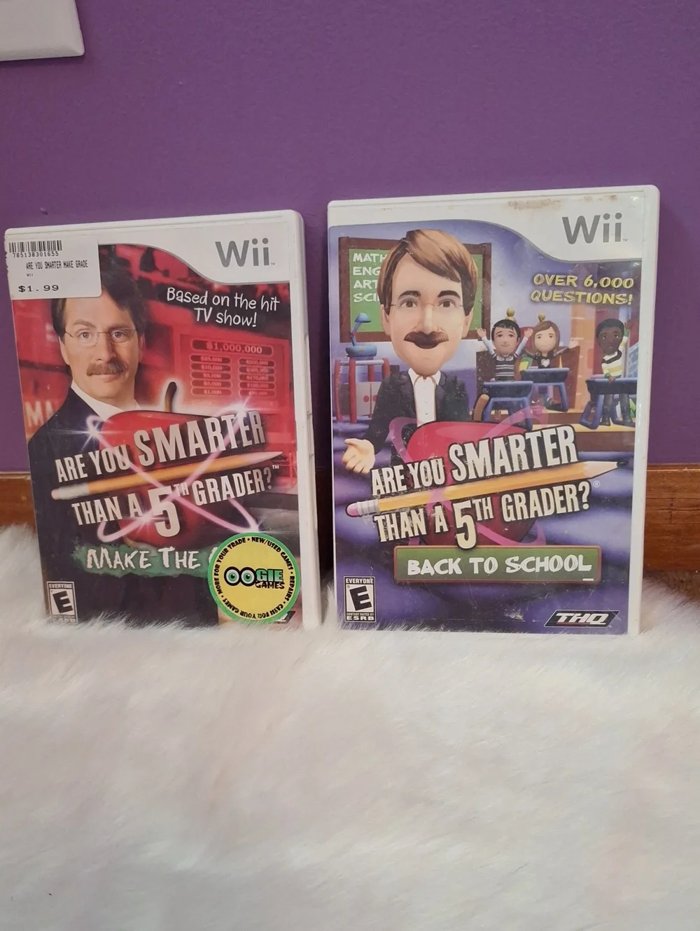 Wii Are You Smarter Than a 5th Grader Games (2) Back to School & Make The Grade